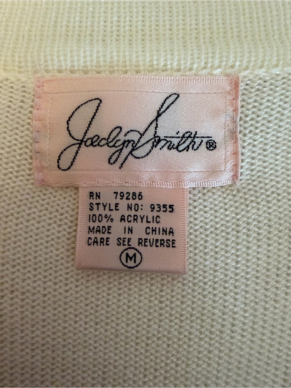 Vintage 90s Jaclyn Smith Argyle Longline Cardigan M - Picture 7 of 8